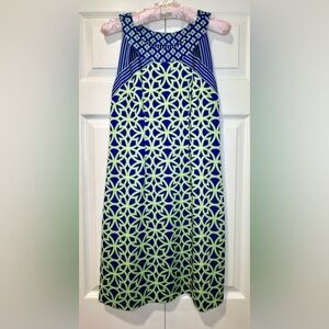 Gretchen Scott Isosceles Biltmore Rykell Sleeveless Dress Blue/Green Size XXS